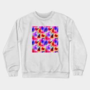 Neon Floral Pattern Crewneck Sweatshirt